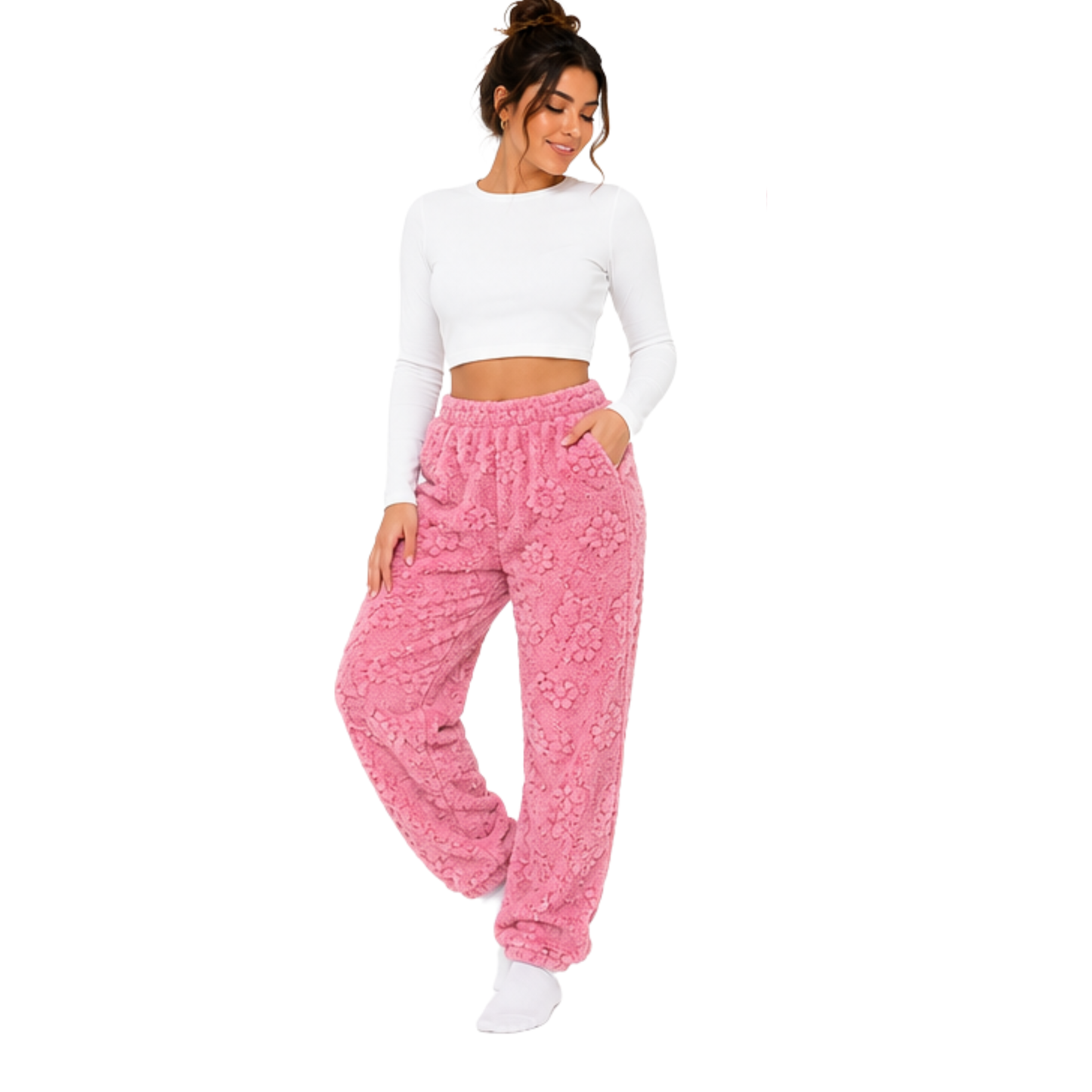 Pantalón Pijama Peluche Ultra Suave | NUVIA