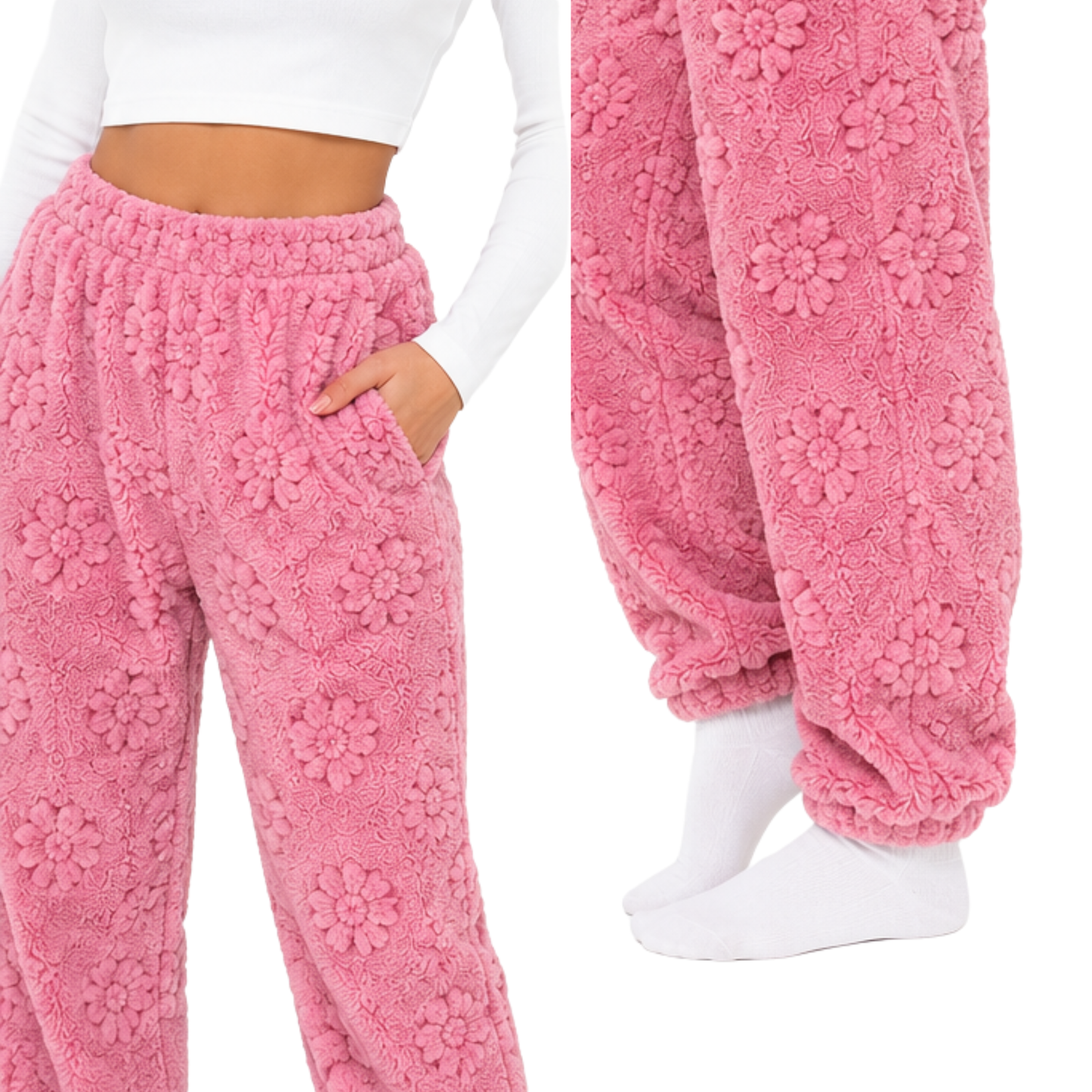 Pantalón Pijama Peluche Ultra Suave | NUVIA