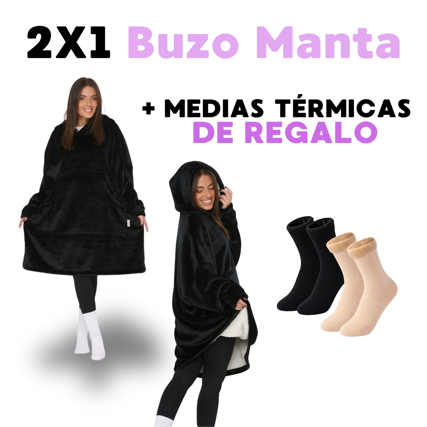 BUZO MANTA NUVIA 2 PIEZAS | 2x1 + MEDIAS TERMICAS DE REGALO