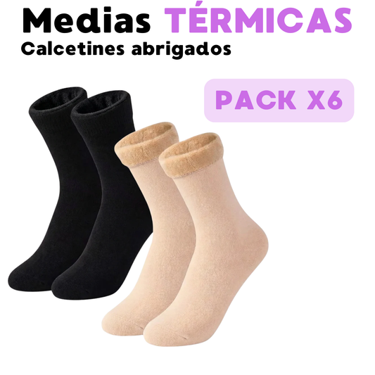 Medias Térmicas Calcetines Abrigados Pack X6 X12 o X24 | NUVIA